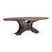 Rustic Revival Industrial Teak Wood Oval Shape Dining Table - World Interiors