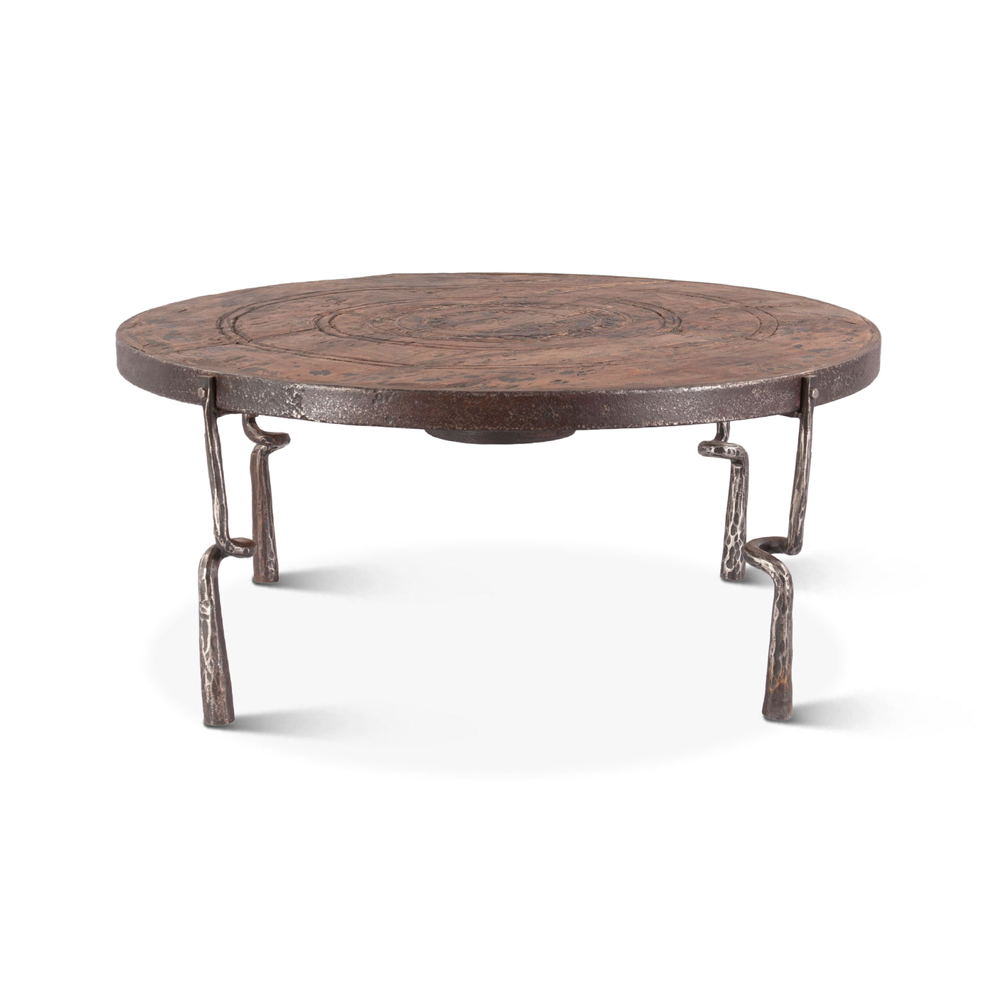 Rustic Revival Industrial Wagon Wheel Coffee Table — World Interiors