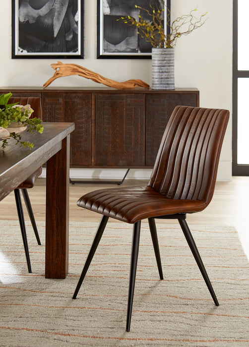 Brisbane Modern Leather Dining Chair World Interiors