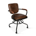 Brisben Desk Chair in Antique Whiskey Leather - World Interiors