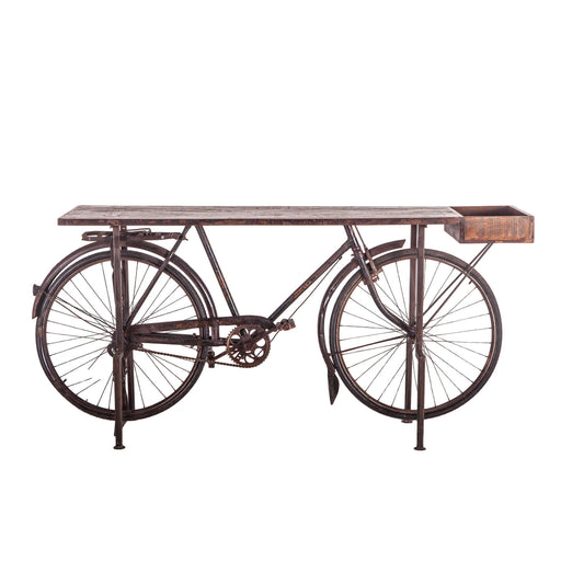 Paxton Reclaimed Teak Bicycle Console - World Interiors