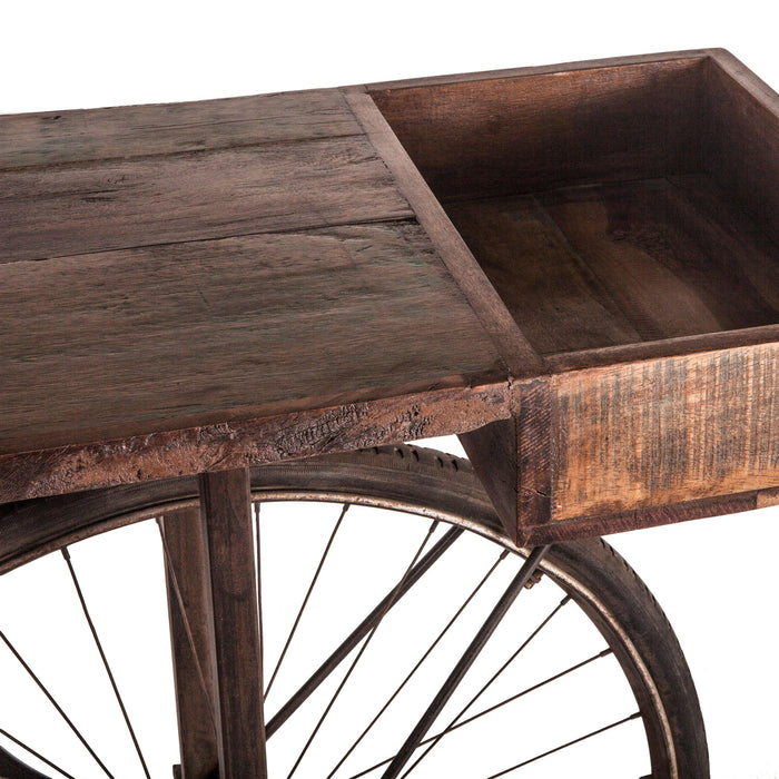 Paxton Reclaimed Teak Bicycle Console - World Interiors