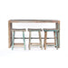 Cordoba Vintage Reclaimed Gathering Table and Stools - World Interiors