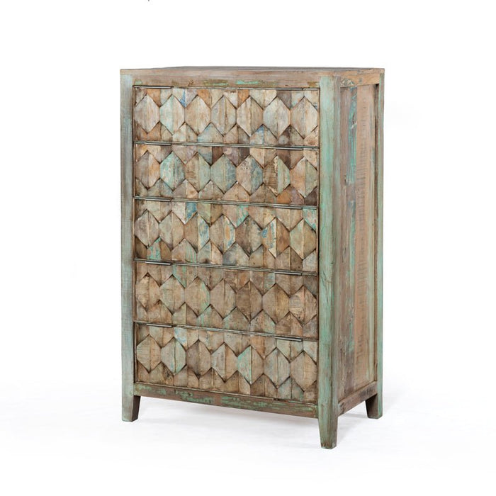 vintage cardboard dresser Cordoba Dresser in Vintage Teal Finish