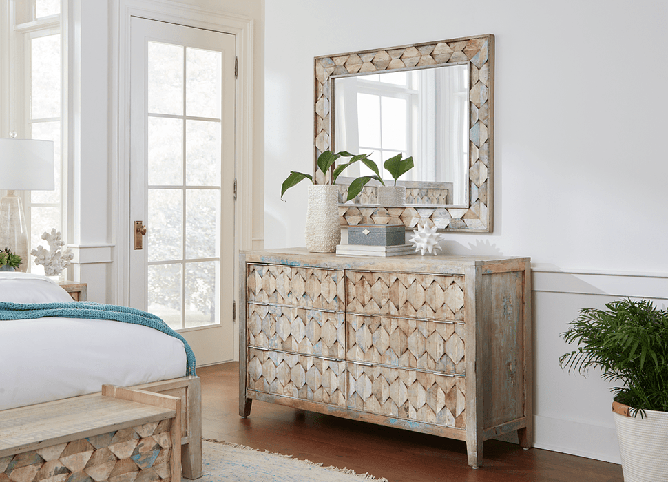 Cordoba Tall Chest in Reclaimed Wood with Vintage Teal Finish Cordoba Tall Chest in Reclaimed Wood with Vintage Teal Finish