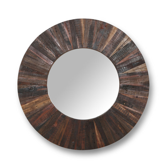 Palm Desert Rustic Teak Wood Mirror
