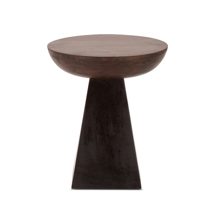 Palm Desert 18" Round Accent Table Two-Tone - World Interiors
