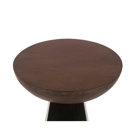 Palm Desert 18" Round Accent Table Two - Tone - World Interiors