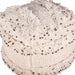 Algiers Upholstered Square Ottoman with Sequins - World Interiors