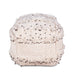 Algiers Upholstered Square Ottoman with Sequins - World Interiors