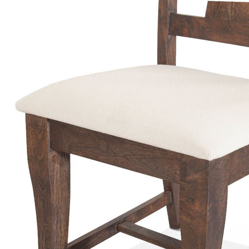Toulon Weathered Mango Upholstered Dining Chair - World Interiors