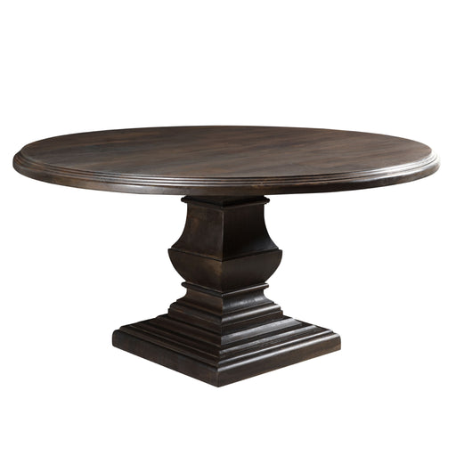 Toulon Vintage Brown Round Dining Table - World Interiors