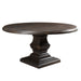 Toulon Vintage Brown Round Dining Table - World Interiors