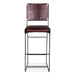 Melbourne Industrial Modern Chocolate Leather Barstools - World Interiors