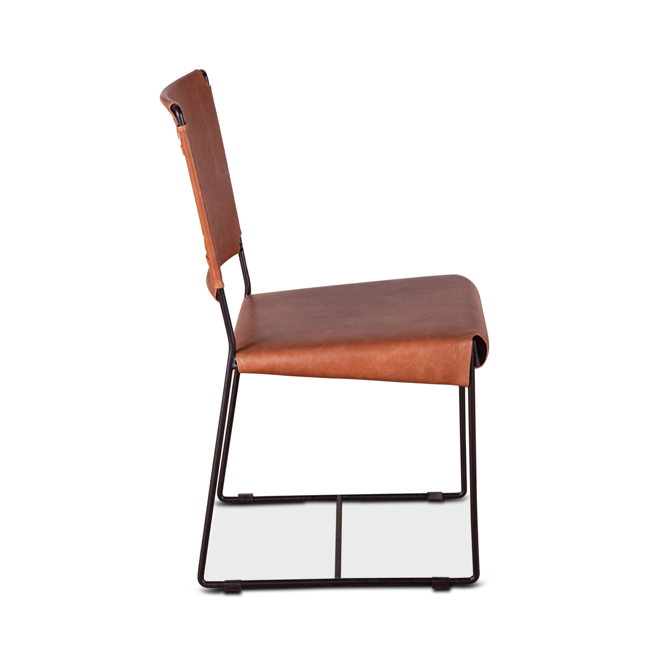 Melbourne Modern Leather Dining Chair - World Interiors