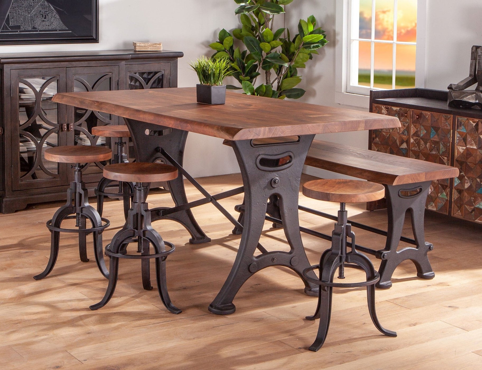 Adjusting Stools Paxton Rustic Industrial Adjusting Stool - World Interiors