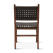 Lisbon Modern Woven Leather Dining Chair, Set of 2 - World Interiors
