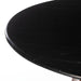 Lisbon 47" Black Marble Round Dining Table in Matte Brown - World Interiors