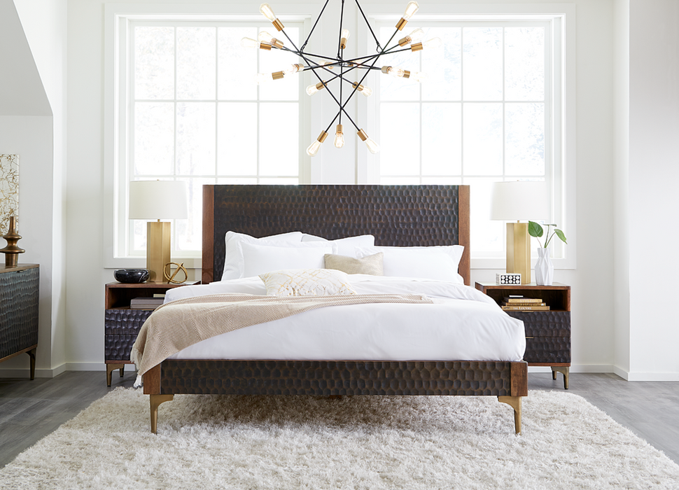 Vallarta Two Tone Mango Wood Bed - World Interiors