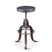 Sterling Industrial Modern Adjusting Barstool with Leather Seat - World Interiors