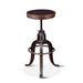 Sterling Industrial Modern Adjusting Barstool with Leather Seat - World Interiors