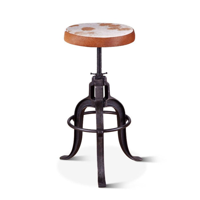 Sterling Modern Cowhide Adjusting Barstool World Interiors