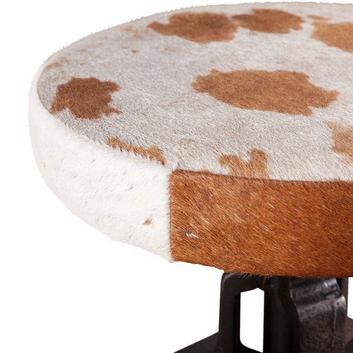 Sterling Modern Cowhide Adjusting Barstool World Interiors