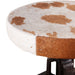 Sterling Industrial Modern Adjusting Barstool with Cowhide Seat - World Interiors