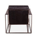 Portlando Modern Strap Arm Leather Accent Chair - World Interiors