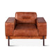 Chiavari Modern Cognac Leather Armchair - World Interiors