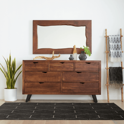 Nottingham 71" Modern Acacia Wood Dresser - World Interiors