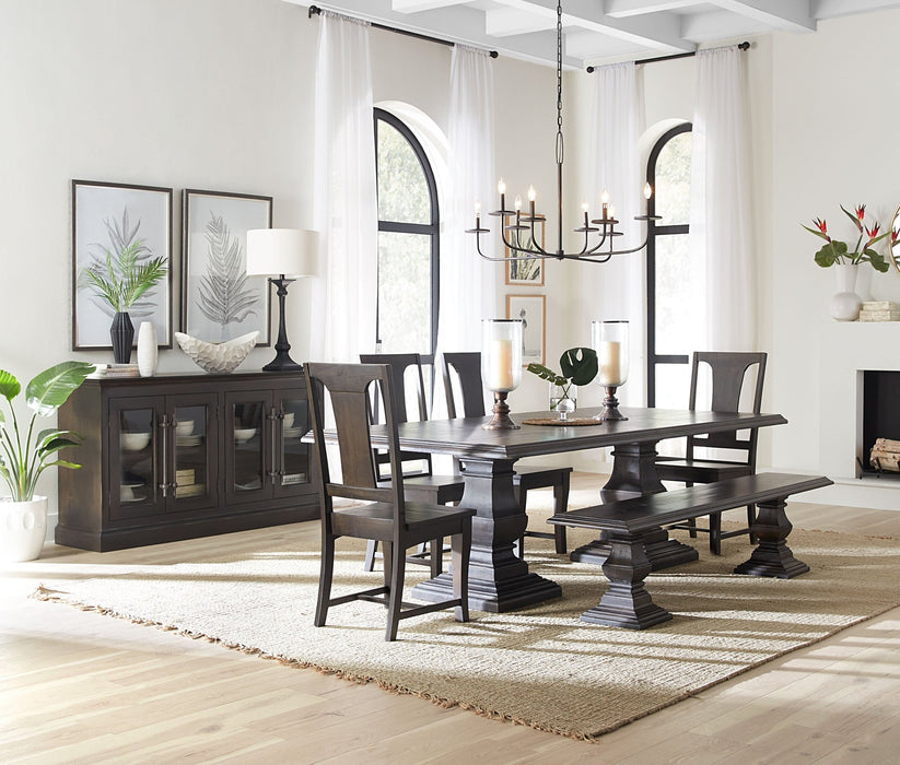 Toulon Vintage Brown Dining Table - World Interiors