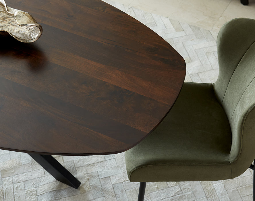 Aurora 78" Modern Dining Table in Dark Walnut - World Interiors