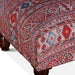 Algiers 48-Inch Mixed Red Pattern Ottoman Seat