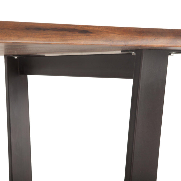 Belfrie 72-Inch Acacia Wood Dining Table in Dark Walnut Finish - World Interiors