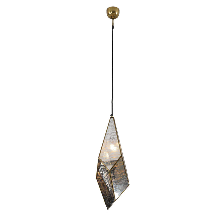 Bali Boho Glass Teardrop Hanging Pendant Light - World Interiors