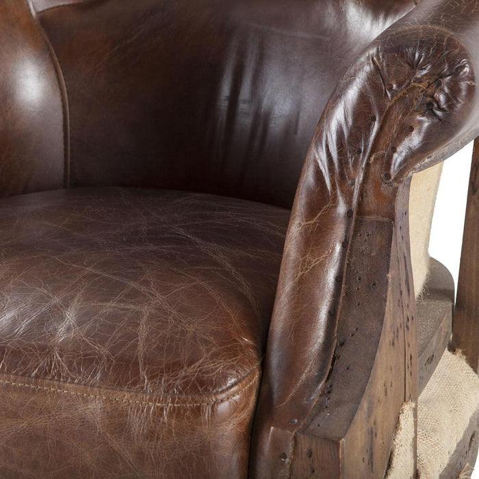 Charles Vintage Leather Club Chair - World Interiors