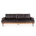 Chiavari Distressed Ebony Leather Sofa - World Interiors