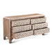 Haveli Mango Wood Geometric Carved Dresser - World Interiors