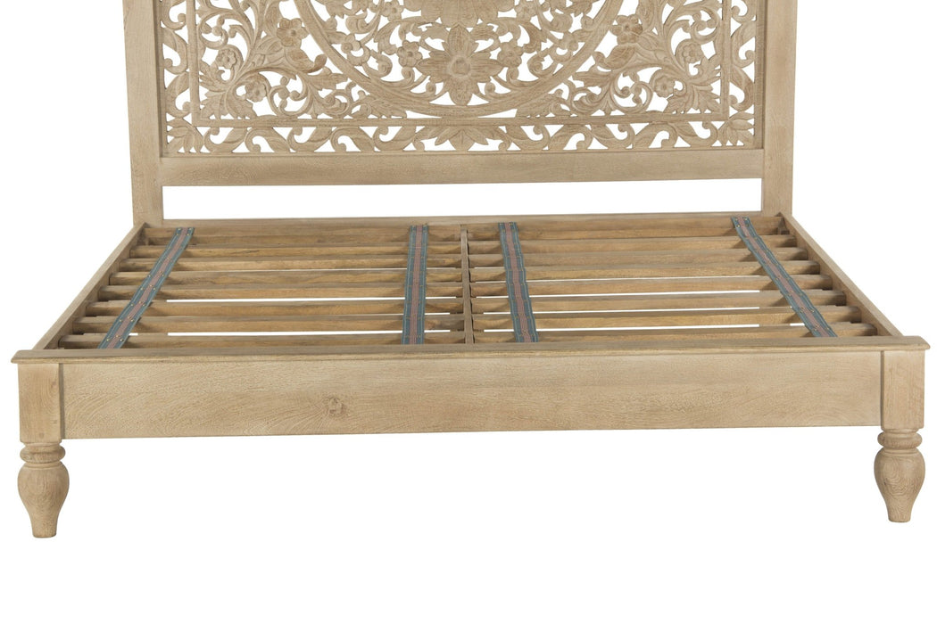 Haveli Traditional Handcarved Bed - World Interiors