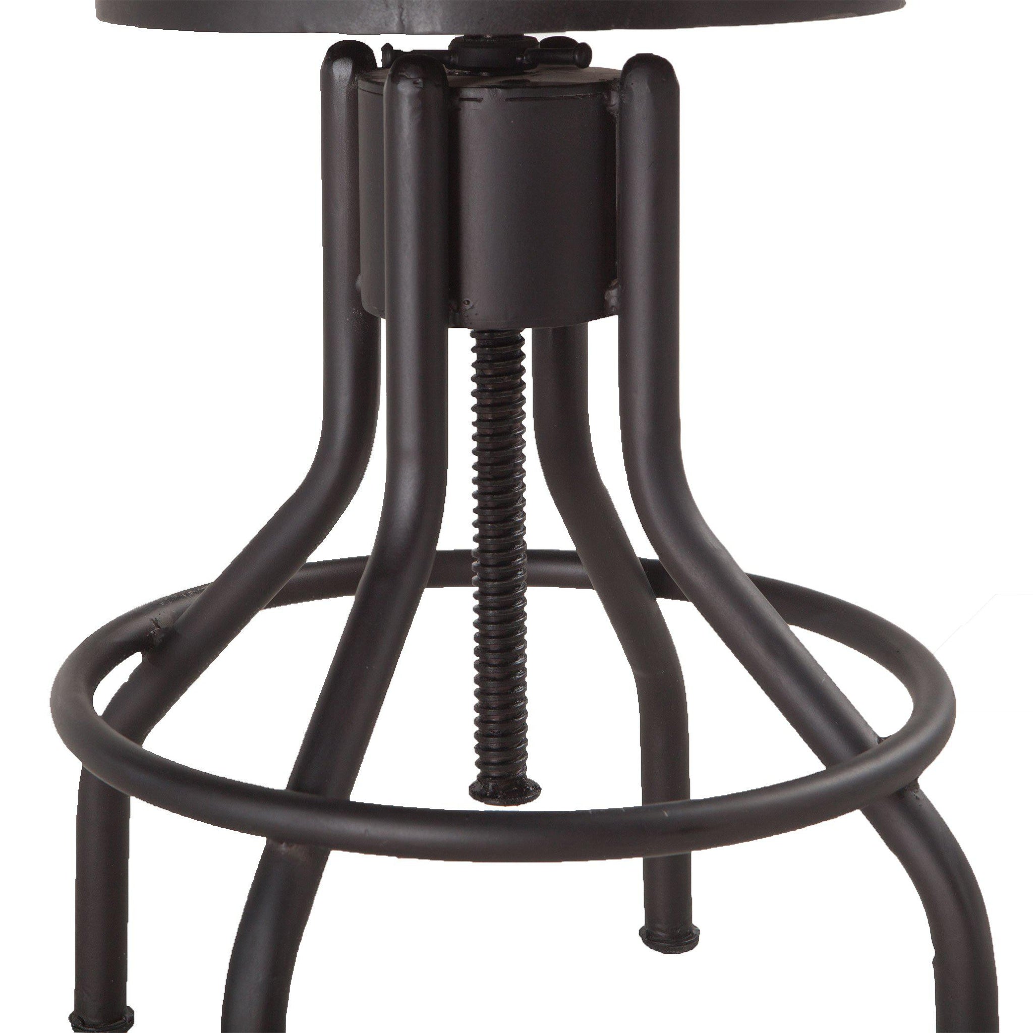 Amici Acacia Wood Adjustable Height Barstool - World Interiors