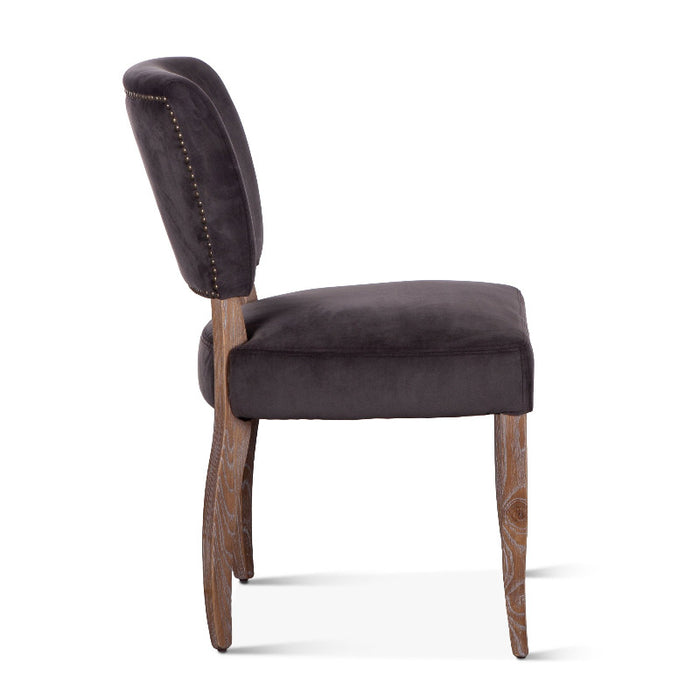 Portia Upholstered Oak Frame Dining Chair - World Interiors