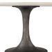 Palm Desert Natural Marble Dining Table with Steel Tulip Base - World Interiors