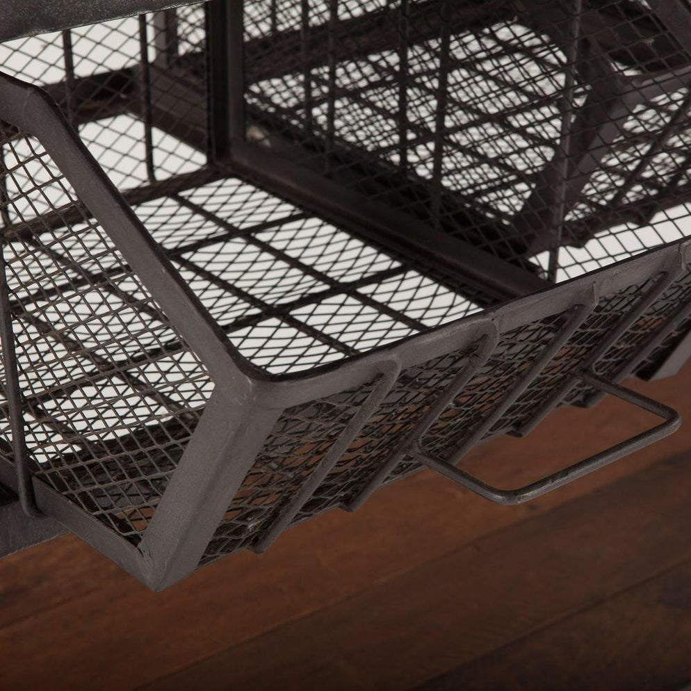 Paxton Rustic Industrial 60" Rolling Utility Cart — World Interiors