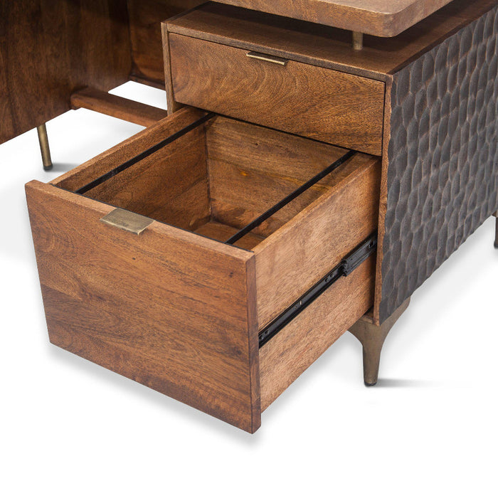 Vallarta 66-Inch Two Tone Mango Wood Desk - World Interiors