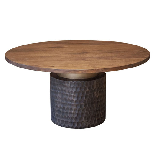 Vallarta Carved Wood Round Dining Table - World Interiors