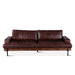 Chiavari Industrial Geisha Brown Leather Sofa - World Interiors