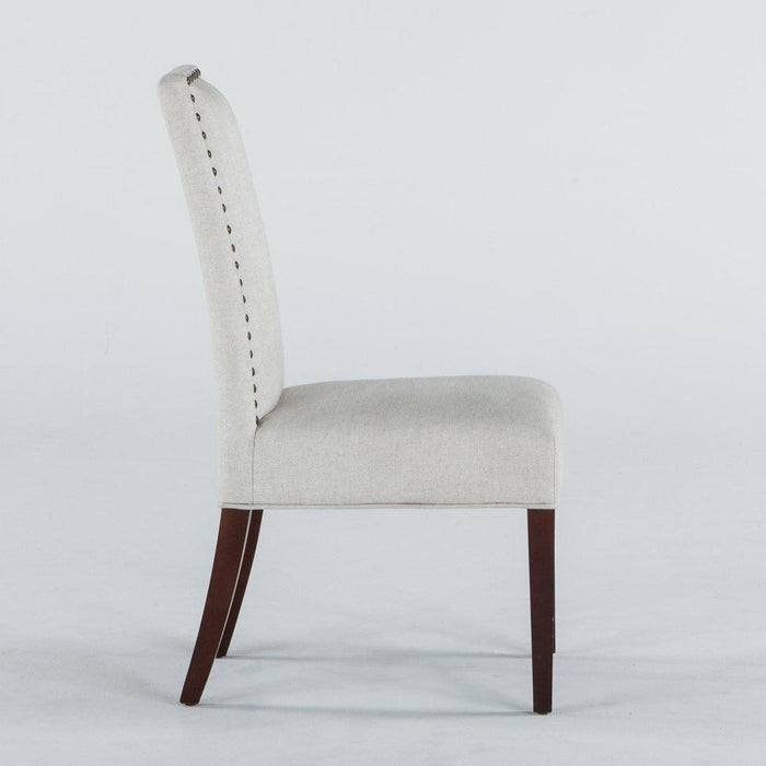 Jona Studded Parson's Dining Chair - World Interiors