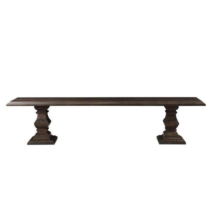 Toulon Vintage Brown Dining Bench - World Interiors